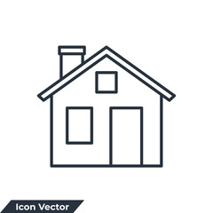house building icon logo vector illustration. home symbol template for graphic and web design collection