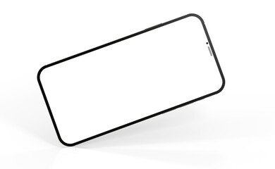 smartphone  With Blank Screen in 3d