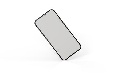 smartphone  With Blank Screen in 3d