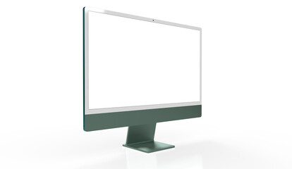 Mockup of modern desktop computer isolated