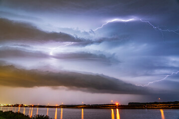 Approaching thunderstorm