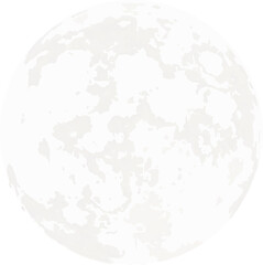 Realistic bright round full moon