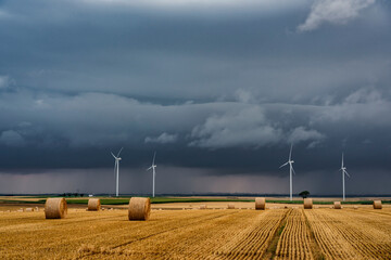 Approaching storm over French landscape