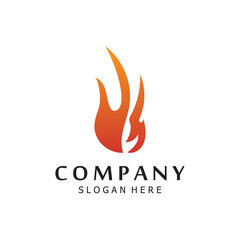 blazing fire, embers, fireball logo and symbol vector image. with template illustration editing.