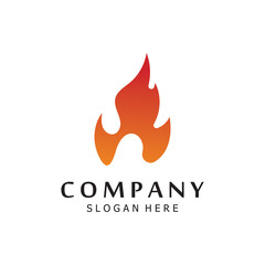 blazing fire, embers, fireball logo and symbol vector image. with template illustration editing.