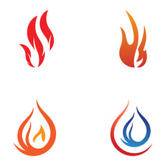 blazing fire, embers, fireball logo and symbol vector image. with template illustration editing.