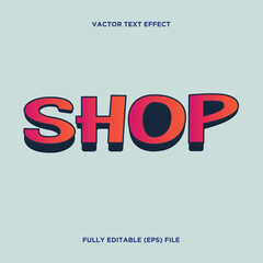 shop font design vector text effect