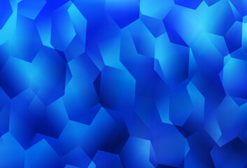 Light BLUE vector texture with colorful hexagons.