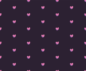 Abstract seamless vector pattern with cute heart elements. Modern stylish background.