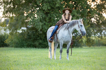 Cowgirl in Western Fashion