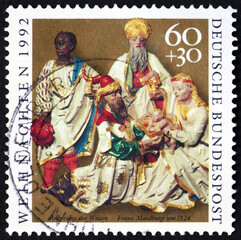 Postage stamp Germany 1992 Adoration of the Magi