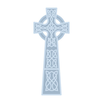 Isolated grey irish patrick cross icon Vector