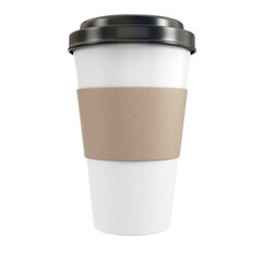 Plastic coffee cup isolated on background