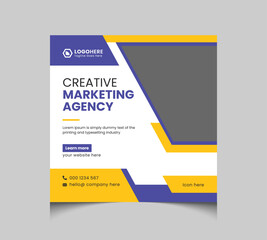 Creative Marketing Agency Corporate Business Square Social Media Post Banner Design