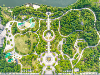 Aerospace in Jurong City Library and Chongming Park, Zhenjiang City, Jiangsu Province