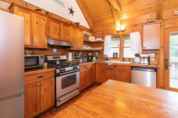 Fototapeta premium cabin dinning room kitchen