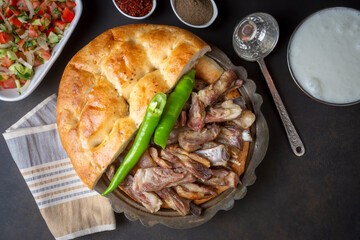 Traditional delicious local Turkish food; Buryan kebab. It is a meat dish that belongs to Siirt and Bitlis regions. It is also called 