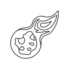 Meteor concept line icon. Simple element illustration. Meteor concept outline symbol design from space set. Can be used for web and mobile on white background © shams89
