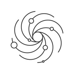 Milky Way concept line icon. Simple element illustration. Milky Way concept outline symbol design from space set. Can be used for web and mobile on white background