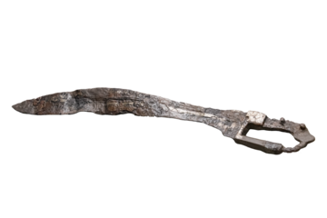 Bronze age swords isolated on white background