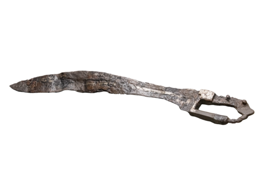 Bronze age swords isolated on white background
