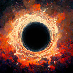 Schwarzes Loch - obrazy, fototapety, plakaty