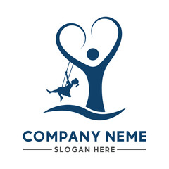 child tree swing logo design