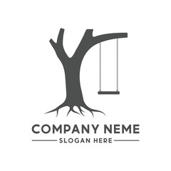 child tree swing logo design