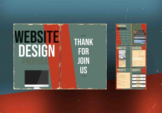 Web Design Proposal with Vintage Backgrounds