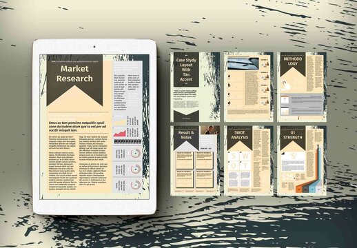 Case Study with Tan & Grey Vintage Backgrounds