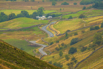 View of the Kirkstone Pass, Cumbria, England.