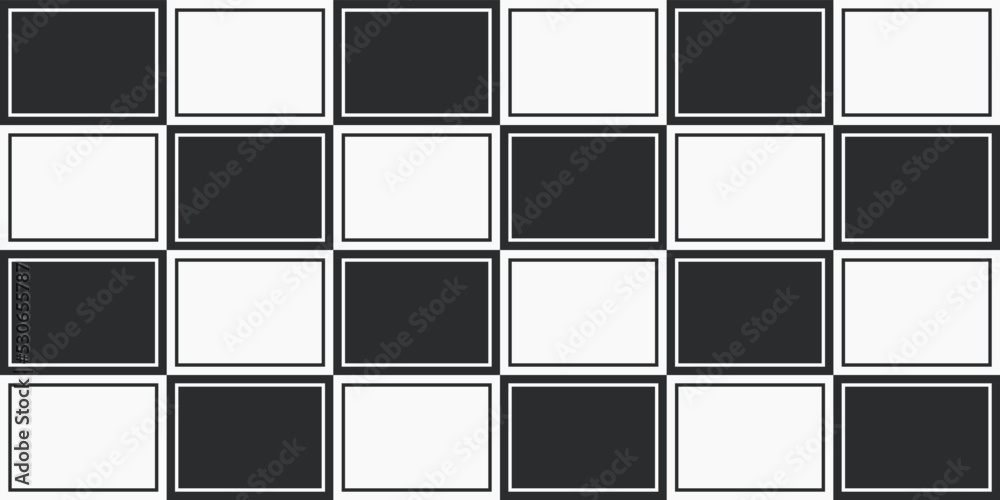 Poster checkerboard simple tile. vector black and white checkerboard. suitable for print, various decor.