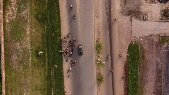 Accident in Douala - Cameroun / Cameroon - Central Africa -  City - Shot taken with drone