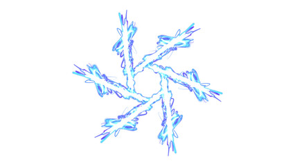 Frosty isolated snowflake design overlay