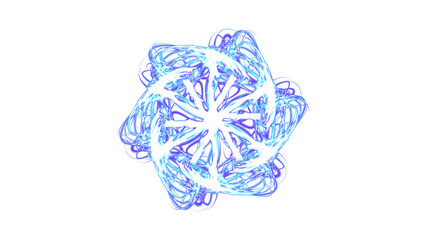 Frosty isolated snowflake design overlay