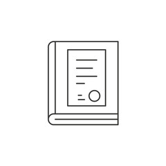 Book, closed book concept line icon. Simple element illustration. Book, closed book concept outline symbol design from education set. Can be used for web and mobile