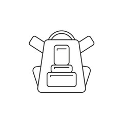 School Bag, backpack concept line icon. Simple element illustration. School Bag, backpack concept outline symbol design from education set. Can be used for web and mobile