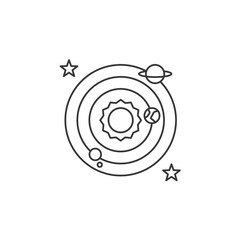 Solar System concept line icon. Simple element illustration. Solar System concept outline symbol design from education set. Can be used for web and mobile