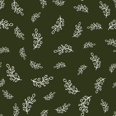 vector olive seamless green pattern