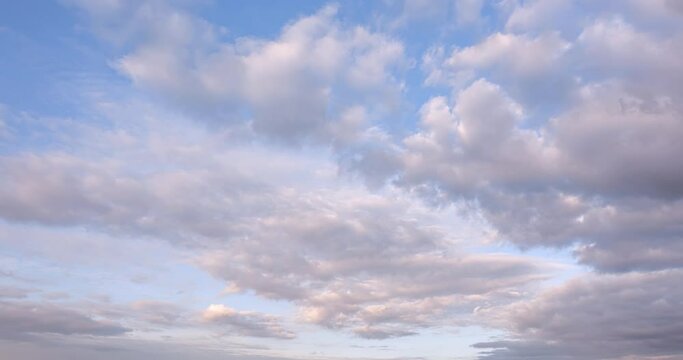 Fast moving light colored clouds aerial time lapse. Natural clouds timelapse for background in 4k