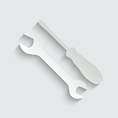 Vector Wrench And Screwdriver Icon
