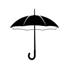 Rain water protection umbrella icon | Black Vector illustration |