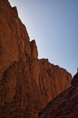 Todra gorge in Morocco, red rocks in Morocco, exploring the gorge, beautiful Moroccan landscape