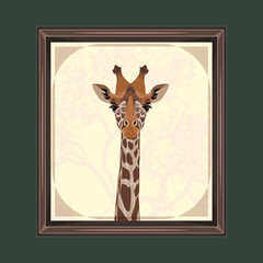 жираф портрет