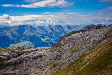 Blick vom S&auml;ntis zu den Churfirsten