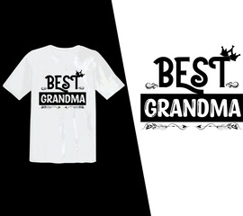 Best Grandma T Shirt, Best Grandma t shirt, World Best Grandmother typography t shirt design, vector t shirt, grandma, grandmother, grandparents day, vector, print ready t shirt