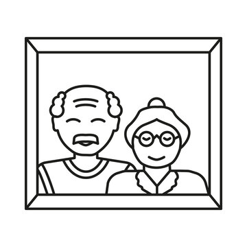 Grandparents concept line icon. Simple element illustration. Grandparents concept outline symbol design from family set. Can be used for web and mobile on white background