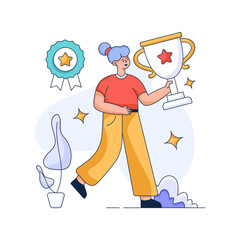 Check out flat illustration of media user 