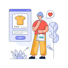 Check out flat illustration of media user 