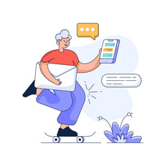 Premium flat illustration of task list 